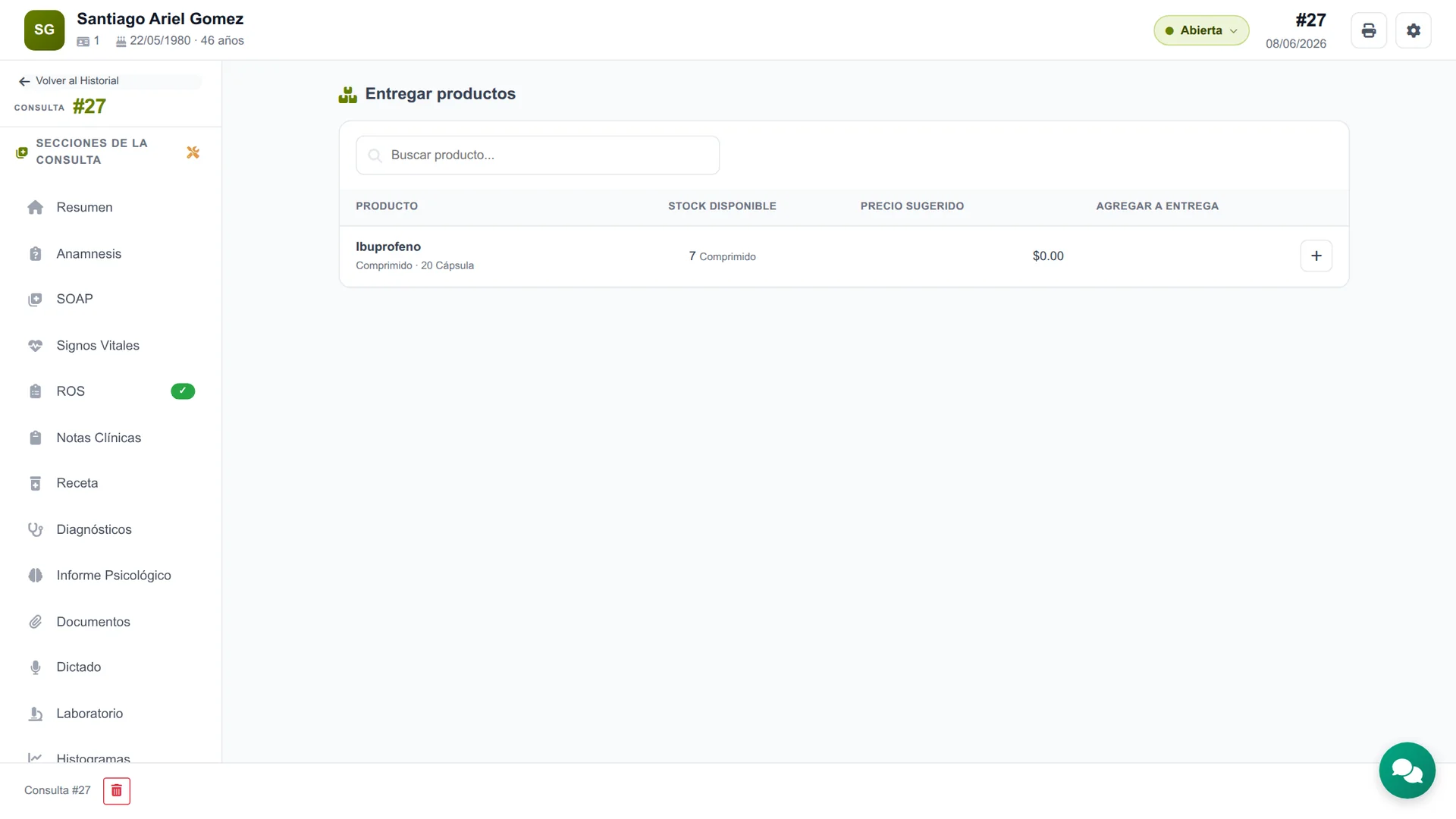 Módulo Inventario de Productos e Insumos