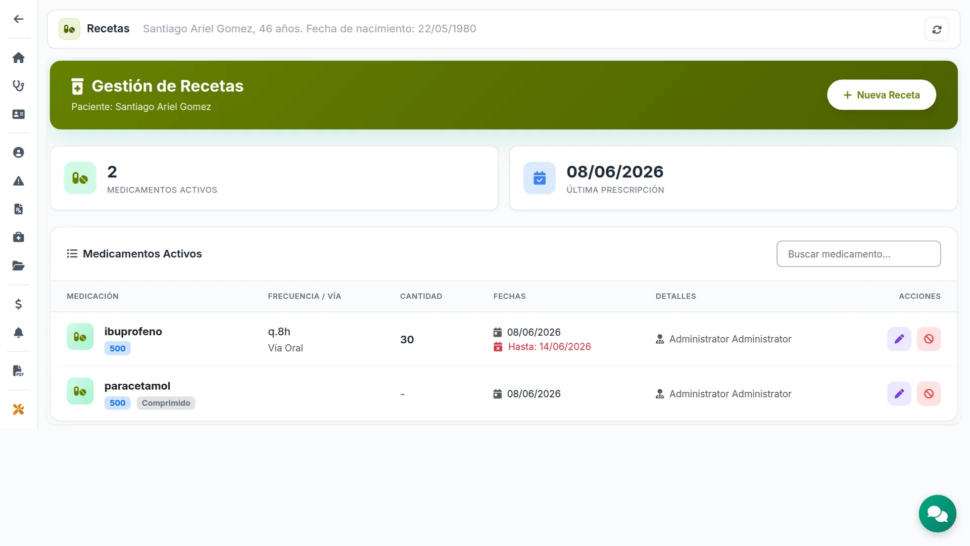 Módulo Receta Electrónica